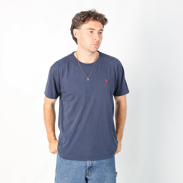 Navy Blue 90s Polo Jeans Ralph Lauren T-Shirt (M)